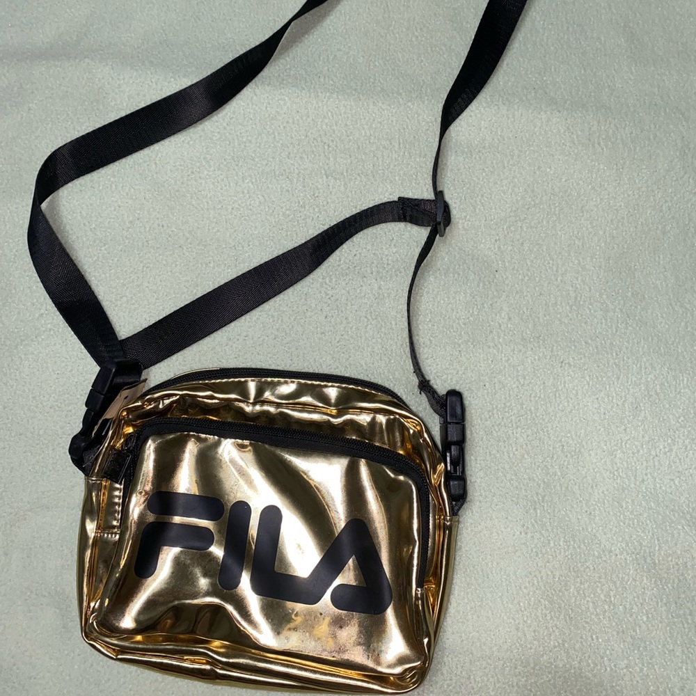 Fila Gold Crossbody Purse With Adjustable Straps